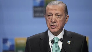 ARCHIV - Recep Tayyip Erdogan, Präsident der Türkei,  stellt Handel mit Israel ein. Foto: Pavel Golovkin/AP/dpa