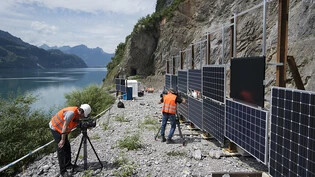 Testversuch im 2015: Im Steinbruch Schnür ist ein Solarpark geplant.