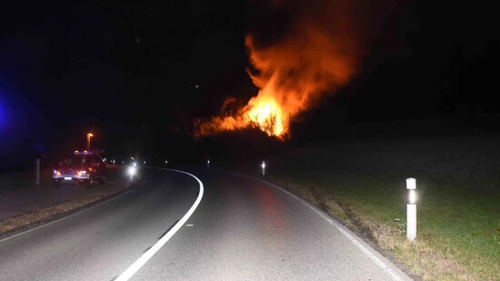 Hohe Flammen: Fünf Personen wurden bei dem Unfall in Jona 2020 verletzt.