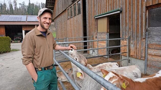 Überzeugter Tierhalter: Bauernpräsident Markus Bisig mag die Tiere auf seinem Bauernhof in Wagen. Auch dann, wenn sie ihm weniger Geld einbringen. 